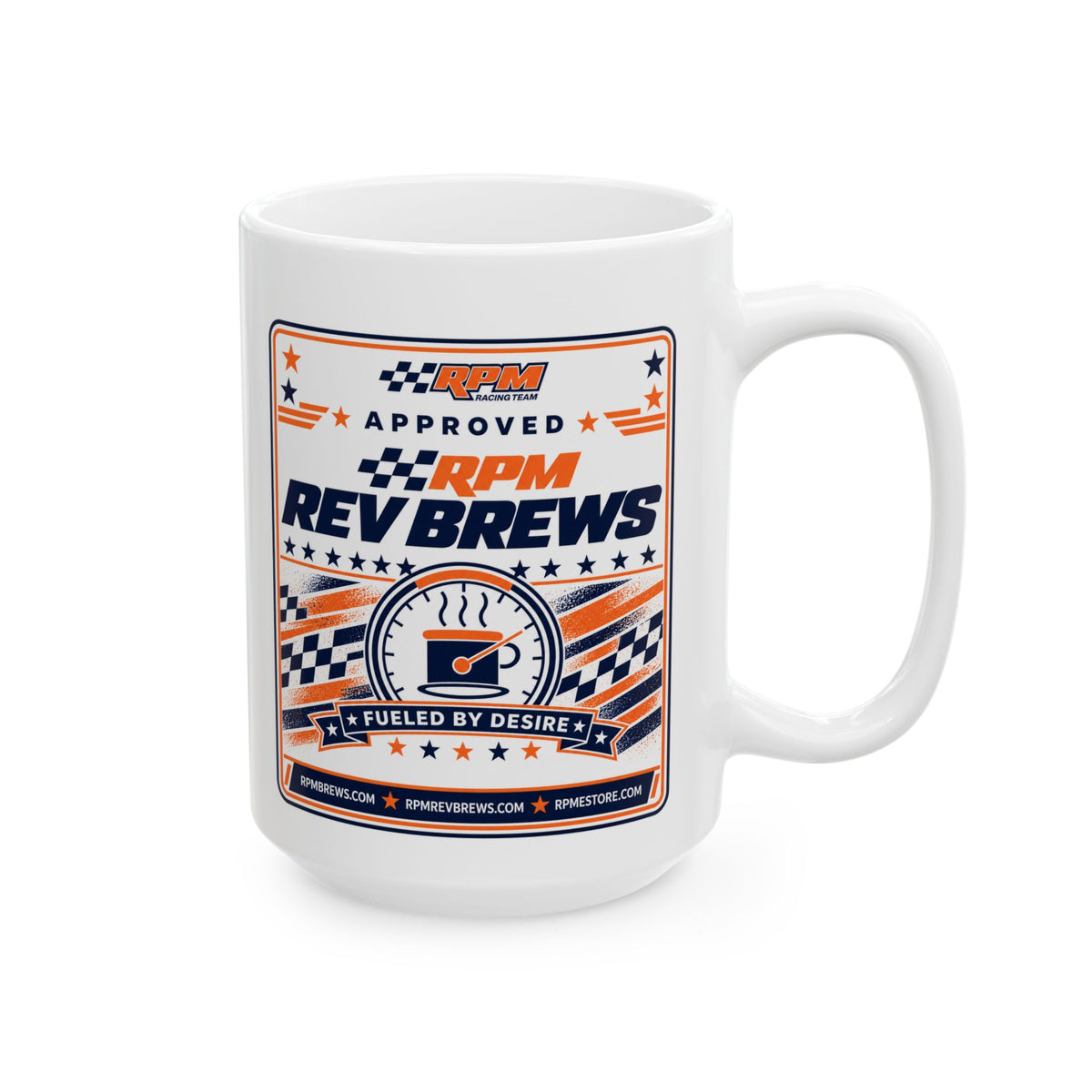 RPM Rev Brews Racing Fuel Ceramic Mug
